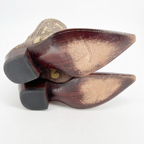 Old Gringo Vintage y2k Jude Brown Floral Overlay Western Cowgirl Boot size 6 - Picture 9 of 10